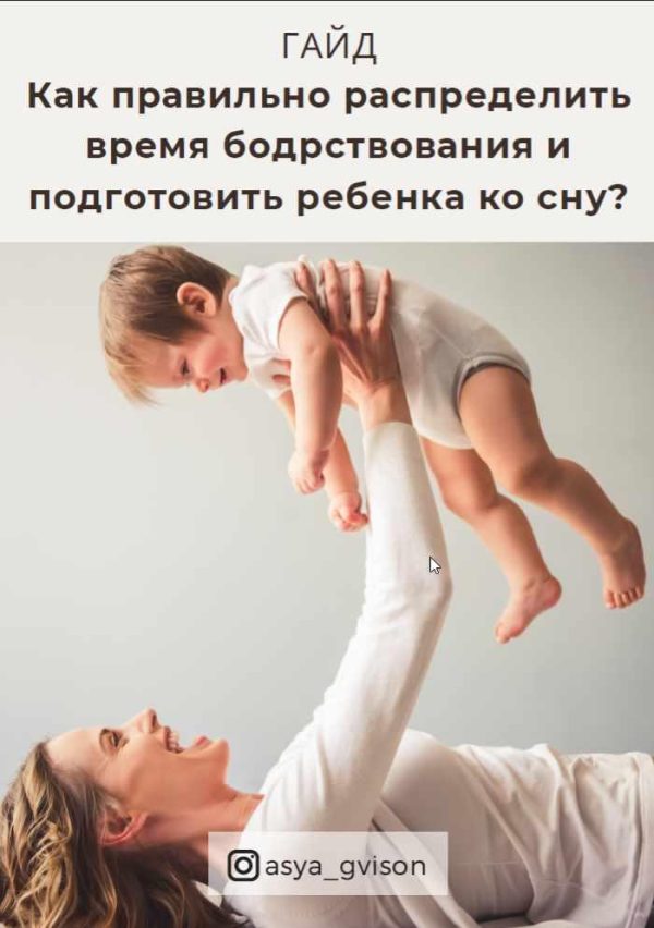 Гайд Как правильно распределить время бодрствования и подготовить ребенка ко сну? (Ася Акименко)